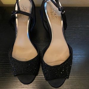 Black crystal Badgley Mischka Shoes